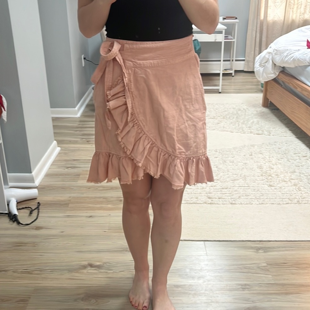 Pink wrap skirt